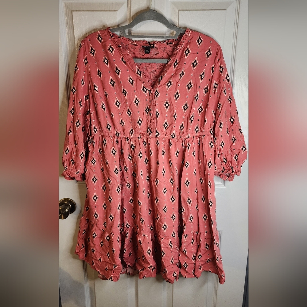 Torrid Pink 3/4 Sleeve Mini Dress